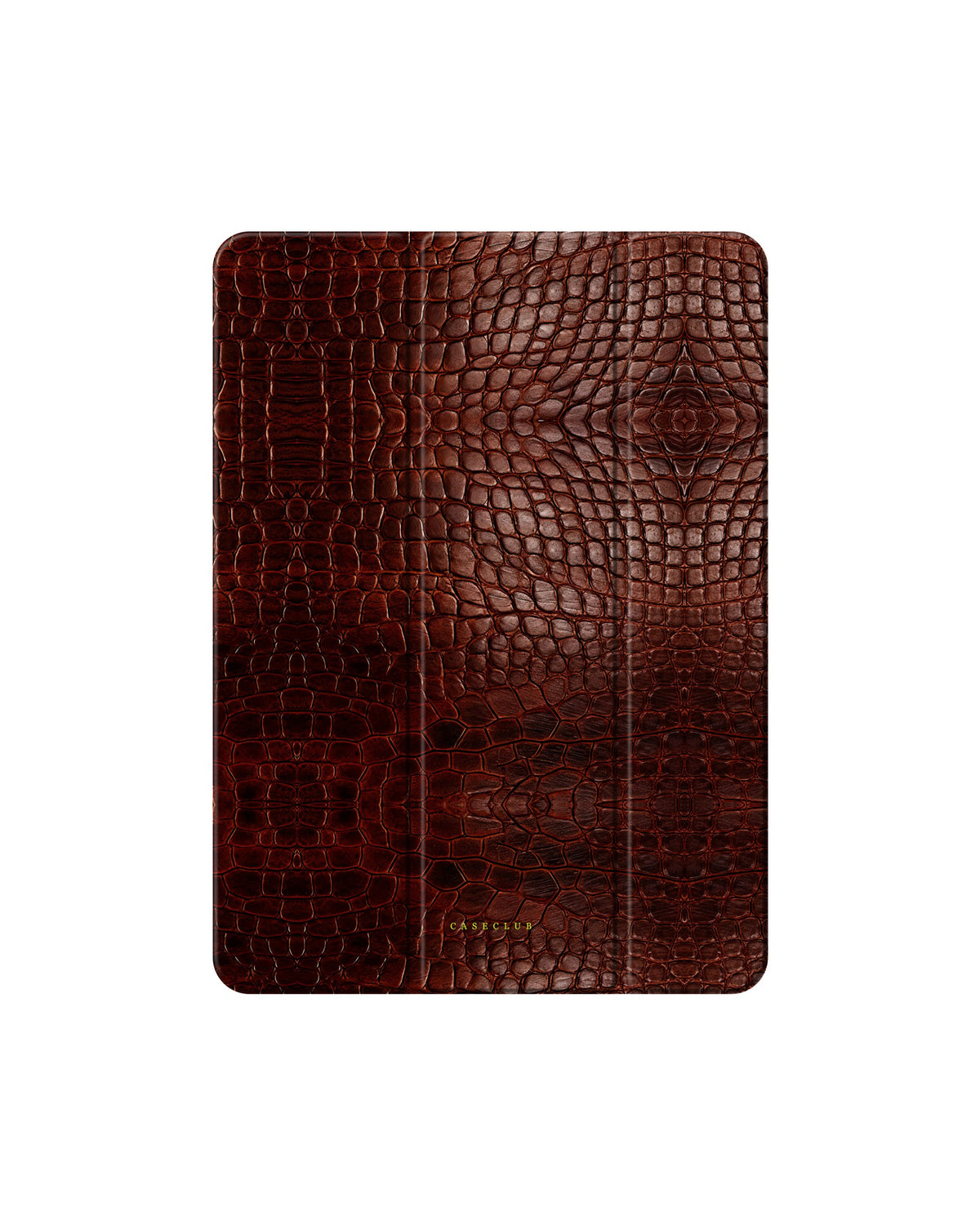 Case Club iPad Hülle Bordeaux Croco — Smart Case mit weinroter Krokoprägung, Klappdeckel mit Ständerfunktion