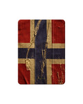 Case Club iPad Hülle Norway — Smart Case mit norwegischer Flagge auf grober Leinwand, Klappdeckel mit Ständerfunktion
