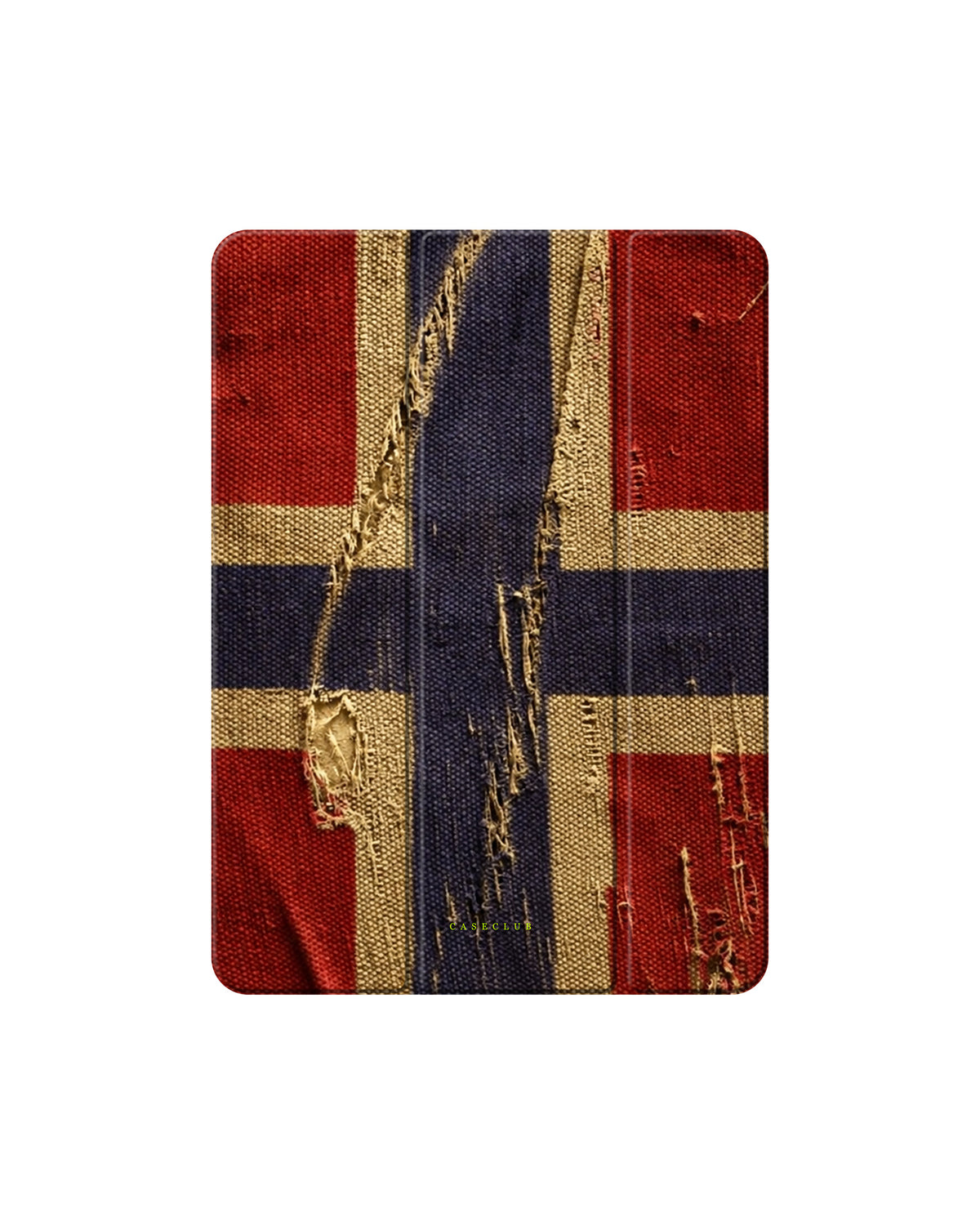 Case Club iPad Hülle Norway — Smart Case mit norwegischer Flagge auf grober Leinwand, Klappdeckel mit Ständerfunktion