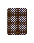 Case Club iPad Hülle Cocoa Dots — Smart Case mit cremefarbenen Punkten auf Schokobraun, Klappdeckel mit Ständerfunktion