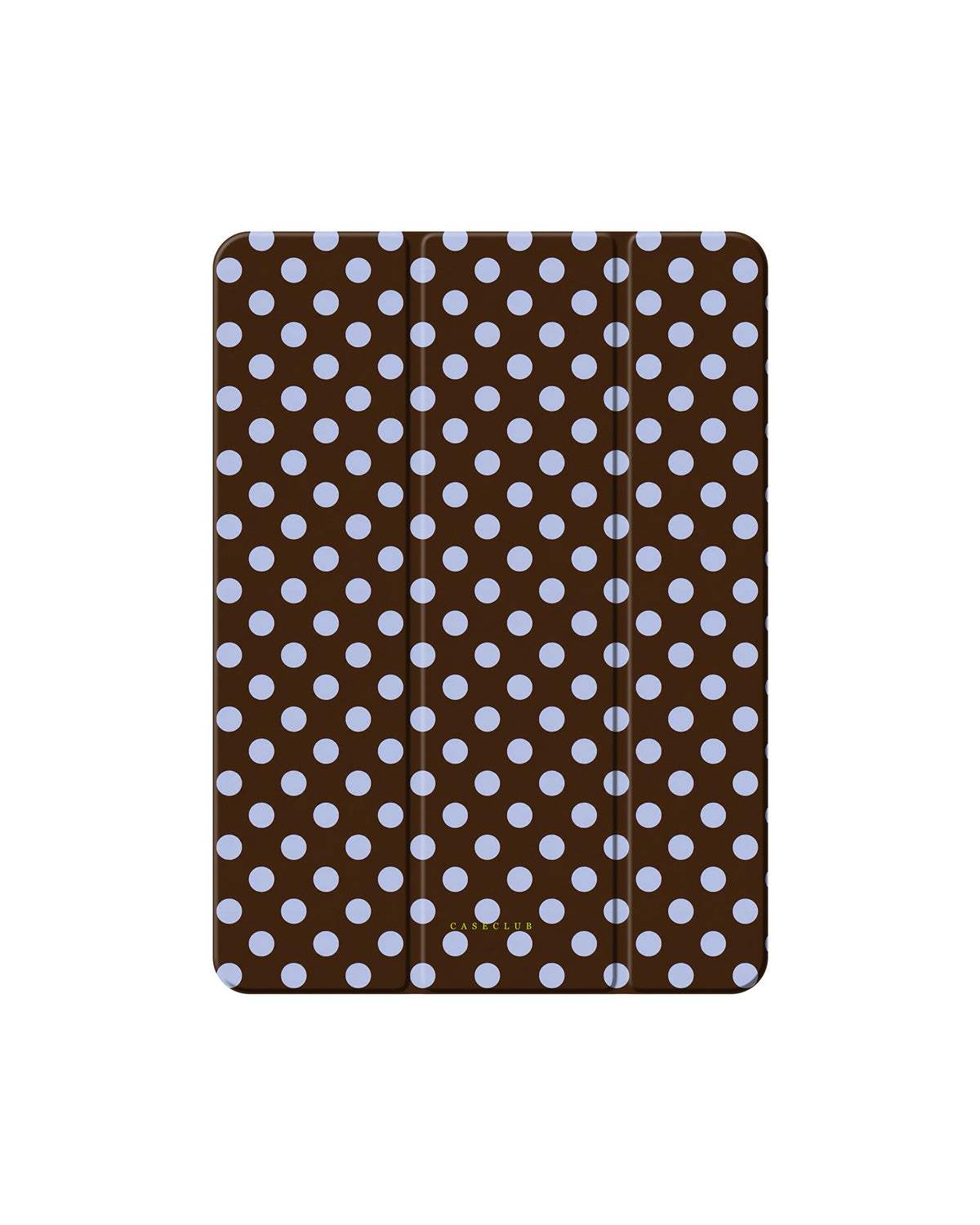 Case Club iPad Hülle Cocoa Dots — Smart Case mit cremefarbenen Punkten auf Schokobraun, Klappdeckel mit Ständerfunktion