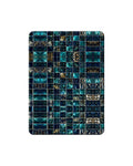 Case Club iPad Hülle Aqua Tiles — Smart Case mit türkisen Glaskacheln und goldenen Sprenkeln, Klappdeckel mit Ständerfunktion