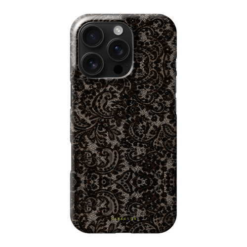 Black Lace – Handyhülle mit schwarzem Spitzenmuster