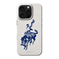 Case Club Bronco Hülle — Rodeo-Reiter in Navy auf hellem Grund. Motiv mit KI gestaltet.