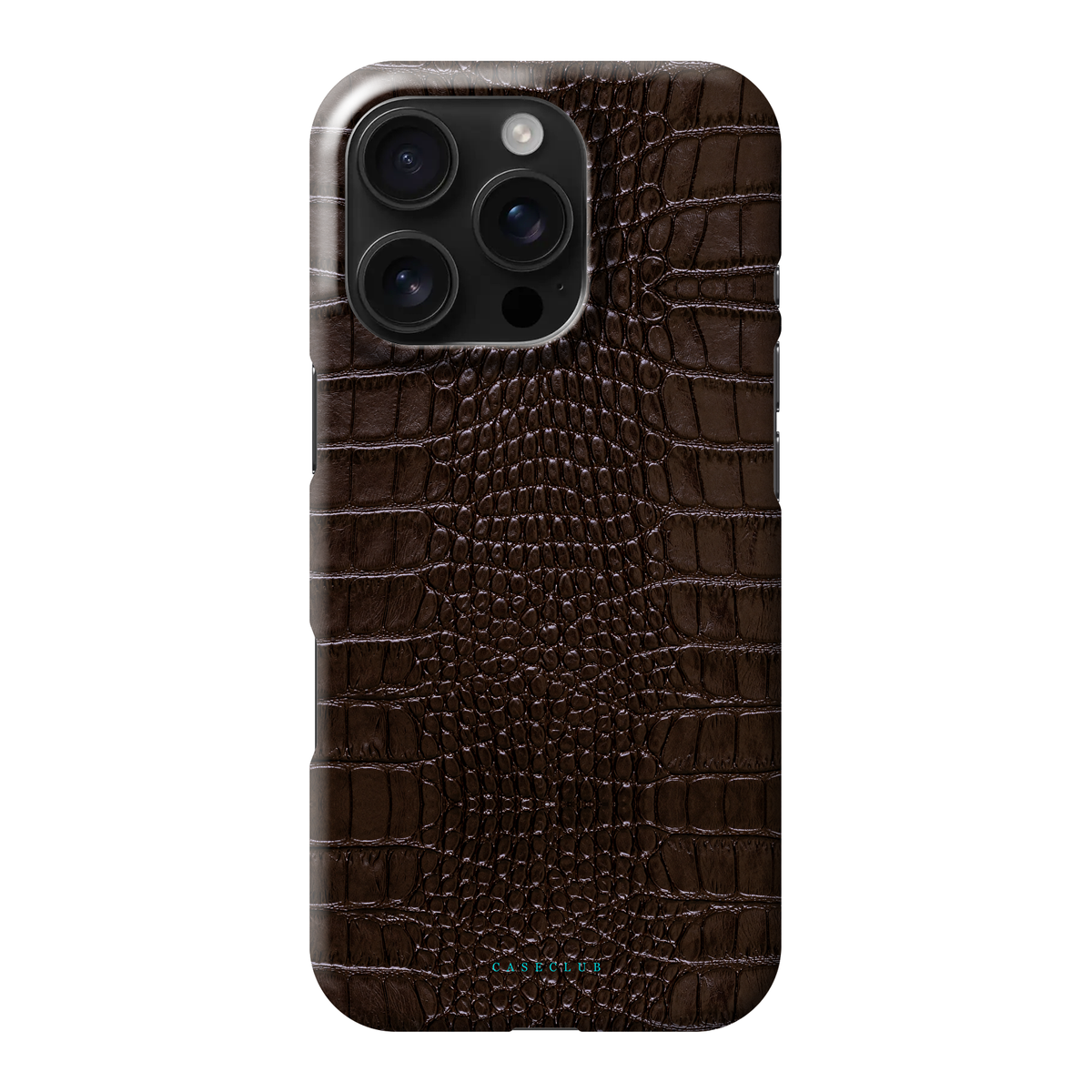 Croco Leather – Handyhülle mit Krokoprägung in Espressobraun