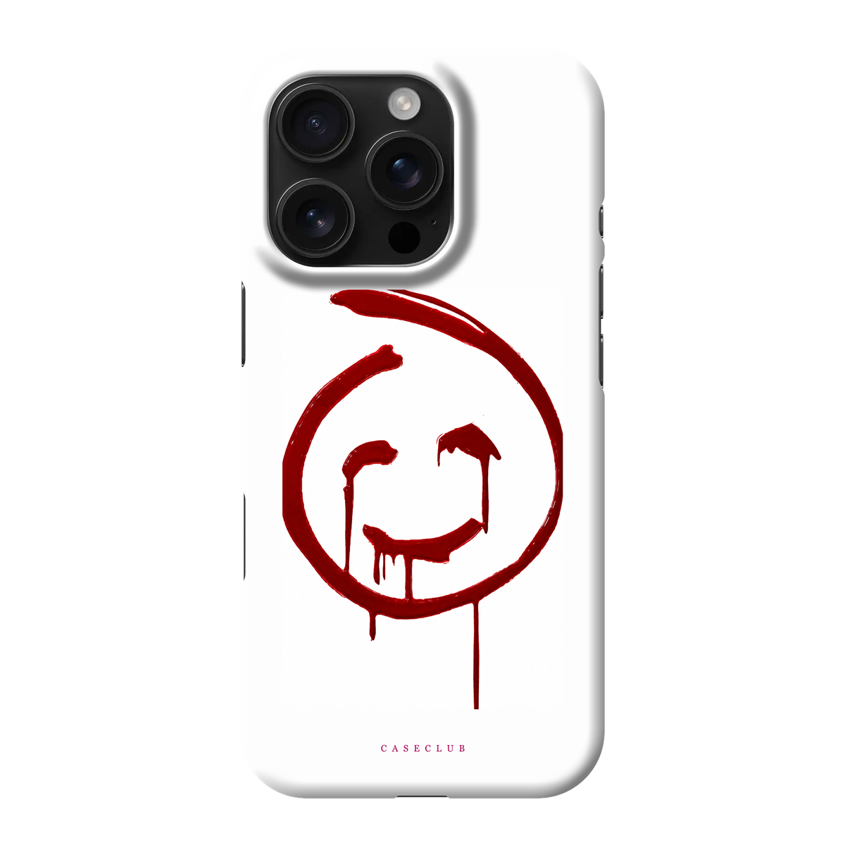 Red Smile – Handyhülle mit rotem, gemaltem Smiley
