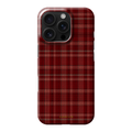 Red Tartan – Handyhülle mit schottischem Karo in Tiefrot und Creme