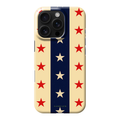 Stars & Stripes – Handyhülle mit Streifen und Sternen in Marineblau, Creme und Rot