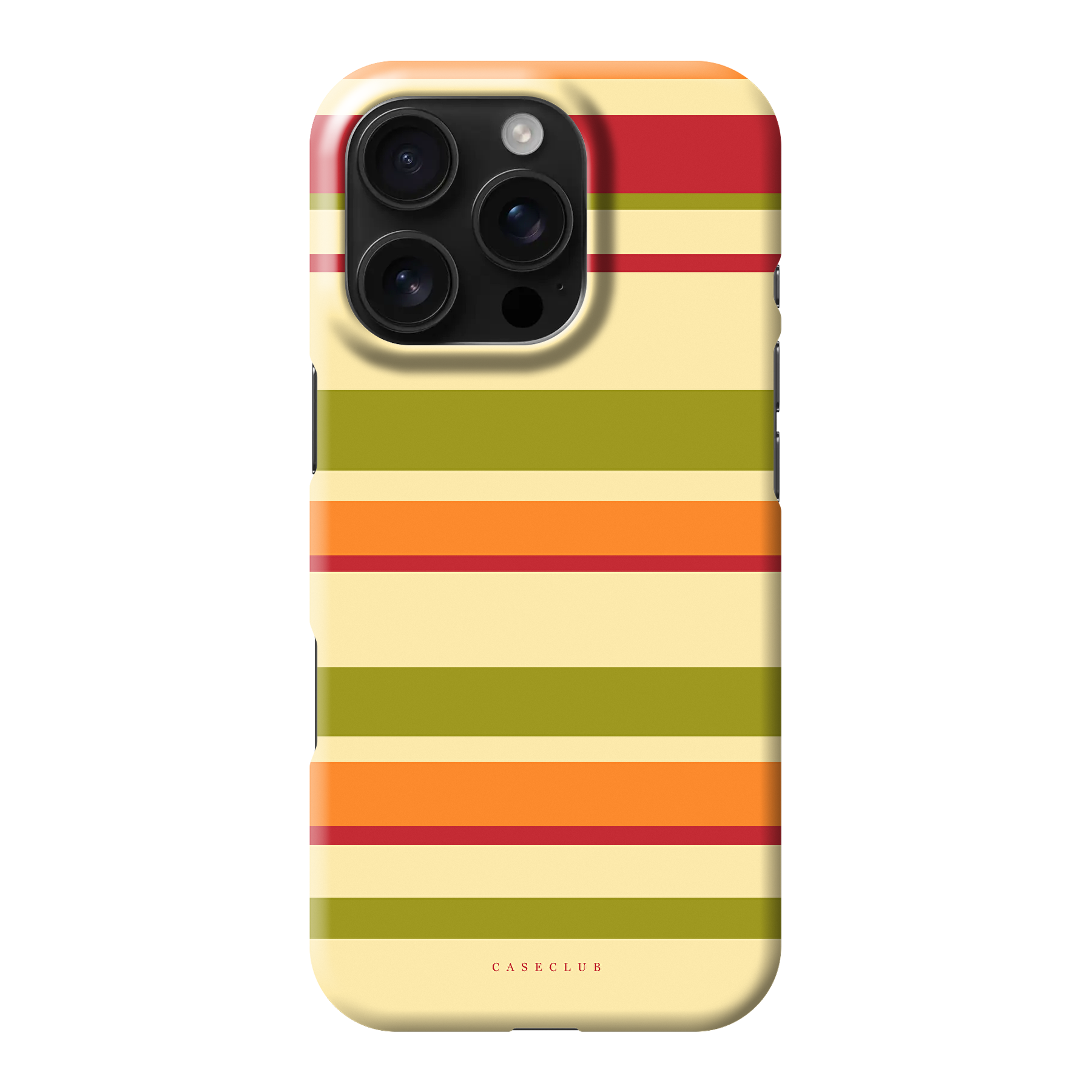 Sunset Stripes – Handyhülle mit Querstreifen in Vanille, Tomatenrot, Orange und Olive