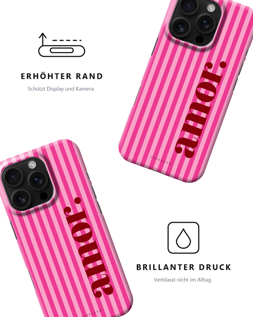 Zwei Amor-Hüllen – erhöhter Rand und brillanter Druck