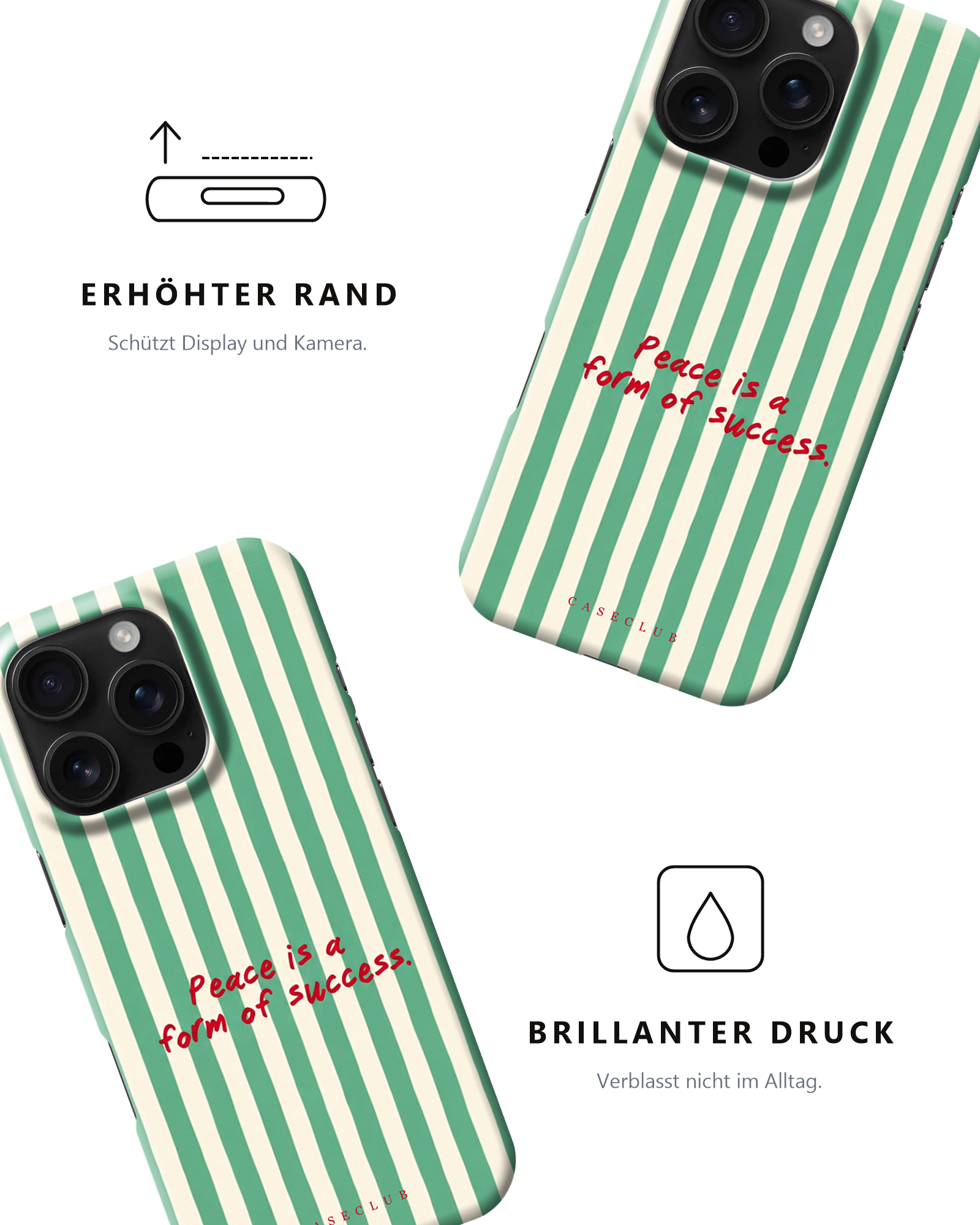 Case Club Form Of Success — erhöhter Rand schützt Display und Kamera, brillanter Druck verblasst nicht im Alltag.