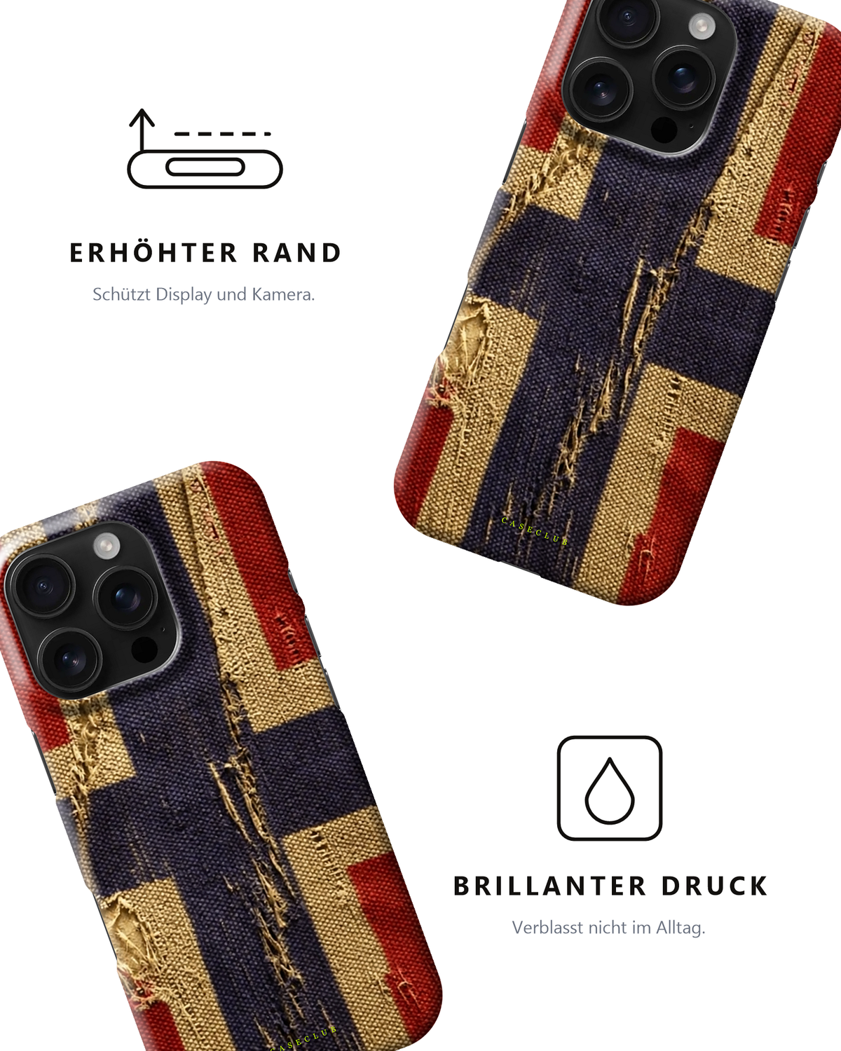 Zwei Norway-Hüllen – erhöhter Rand und brillanter Druck